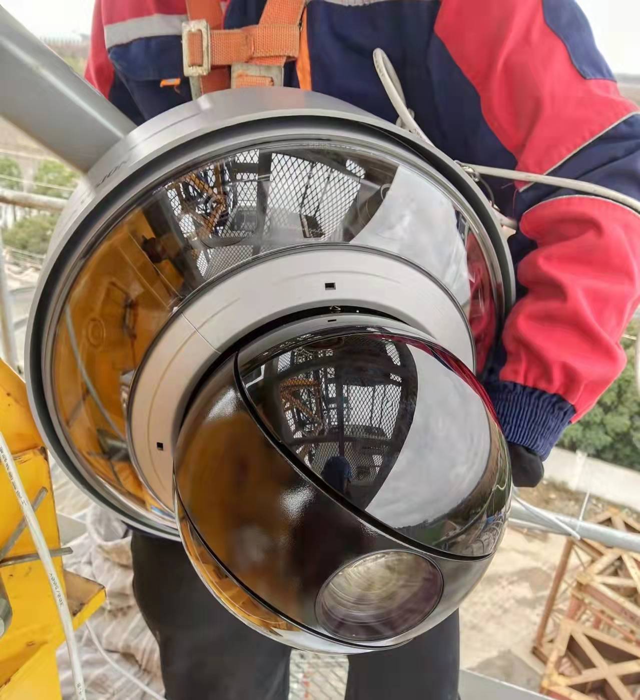    中建八局臨港足球場——高清鷹眼監(jiān)控項目(圖4)